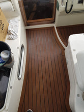 Load image into Gallery viewer, Rubber Synthetic Teak Deck with black caulking includes adhesive
