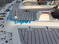 Oyster 430 sailboat pvc synthetic teak deck