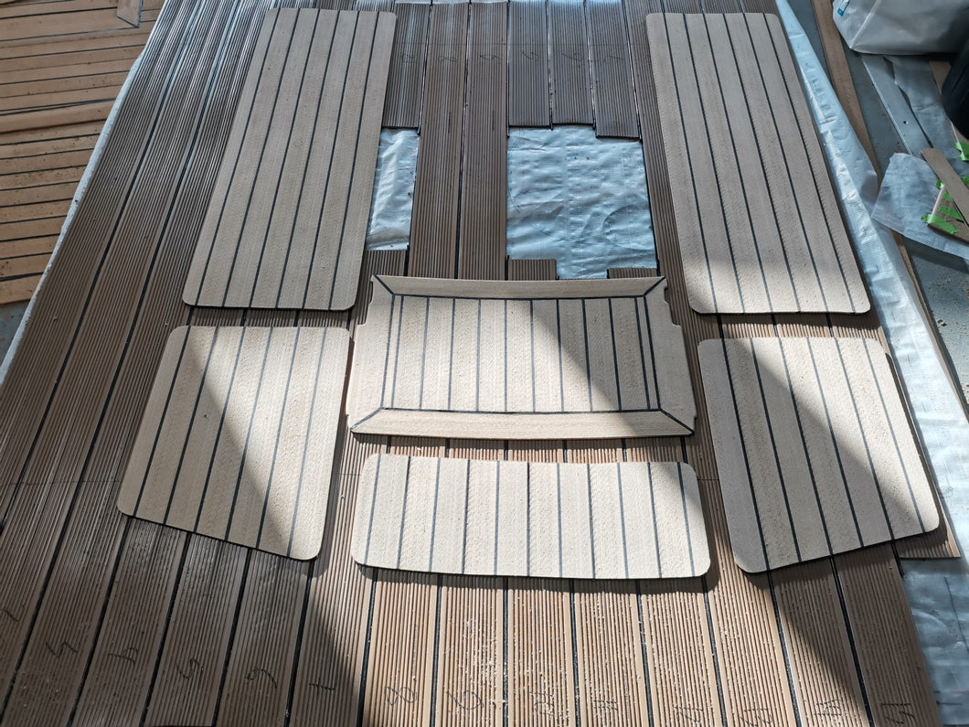 Elan 40 Impression. Sailboat Elan Synthetic Teak, Cockpit Seats and Floor, Bathing Platform