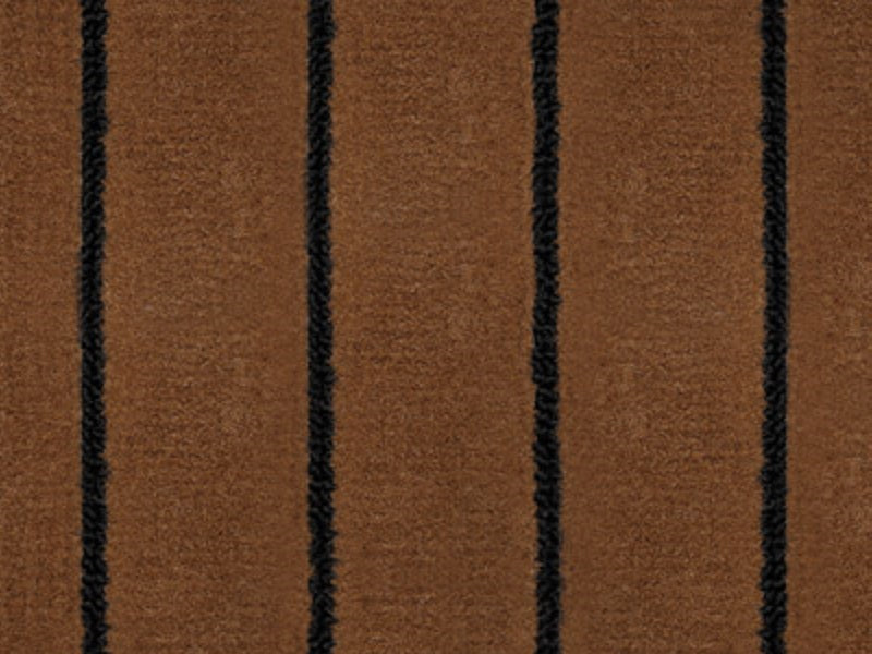 Teak and Black tuft teak carpet.  1.95m width. Priced per linear metre off a 30m roll.