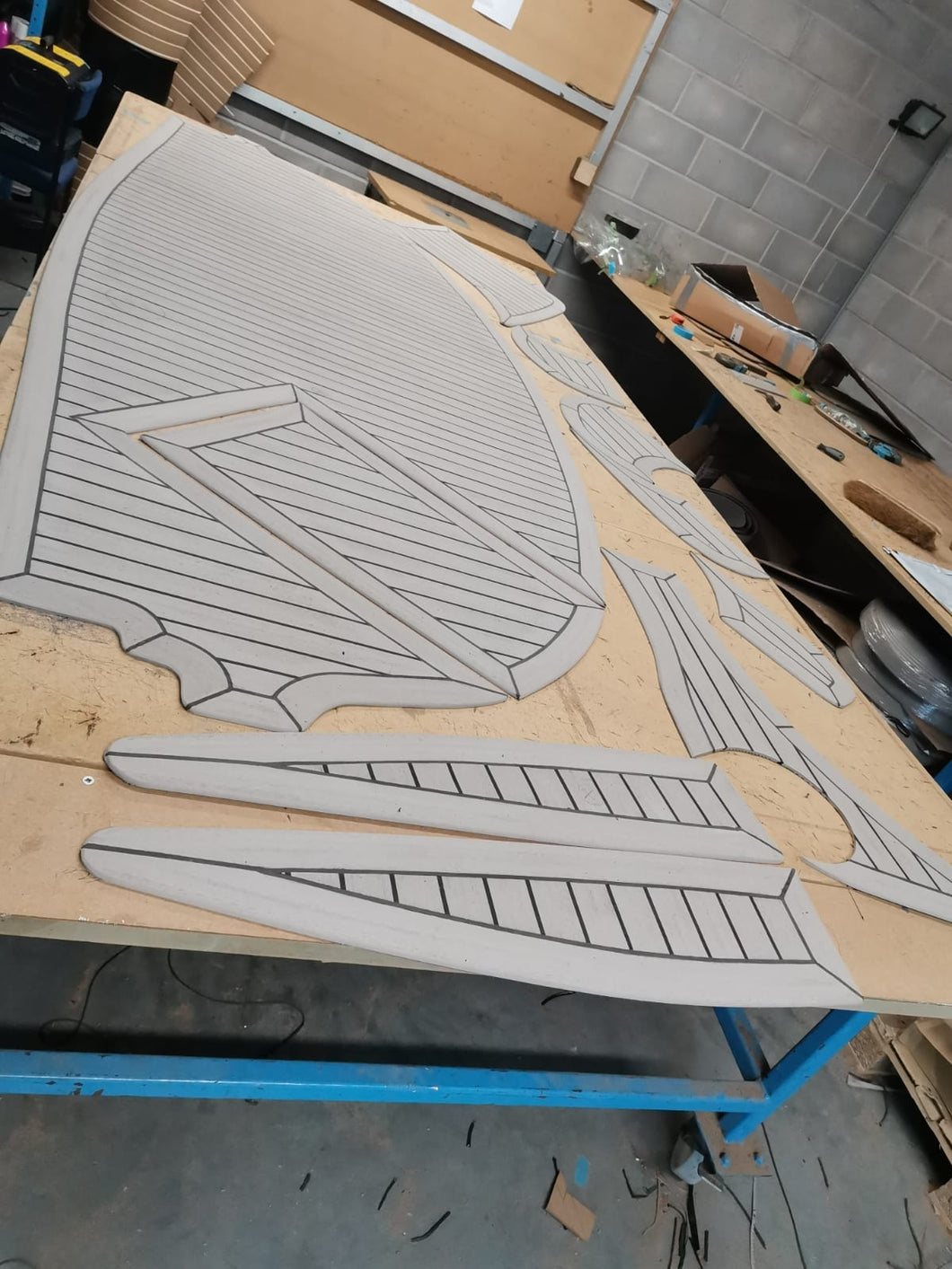 Sunseeker Mustique 42.. Sunseeker Powerboat Synthetic Teak Decking Panel