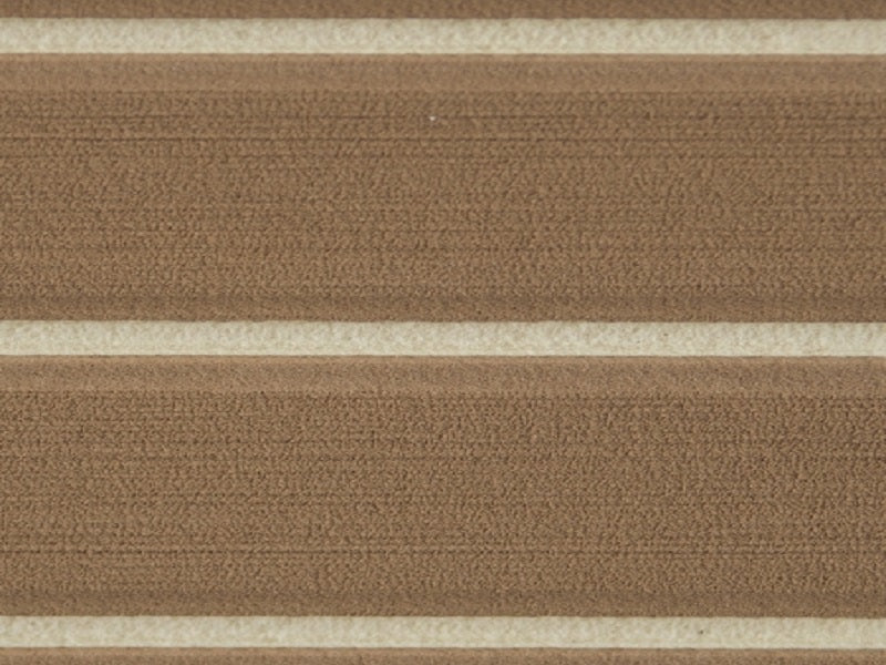 Foam synthetic teak decking sheets 2050mm x 1030mm  made in a Teak colour with holly caulking.