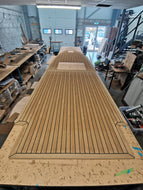 6m Ballistic Rib Flooring in Synthetic Teak.