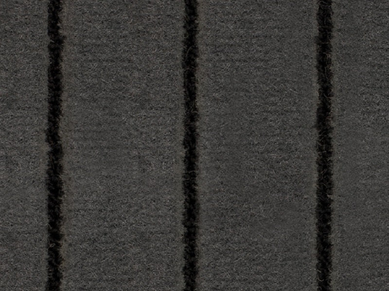 Charcoal and Black tuft teak carpet. 1.95m width. Priced per linear metre off a 30m roll.